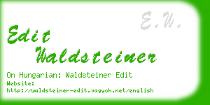 edit waldsteiner business card